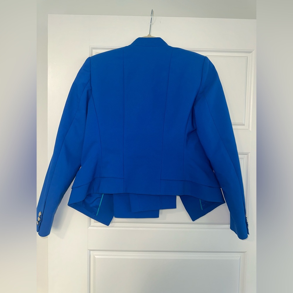 Calvin Klein Royal Blue Open Front Blazer - Picture 2 of 6